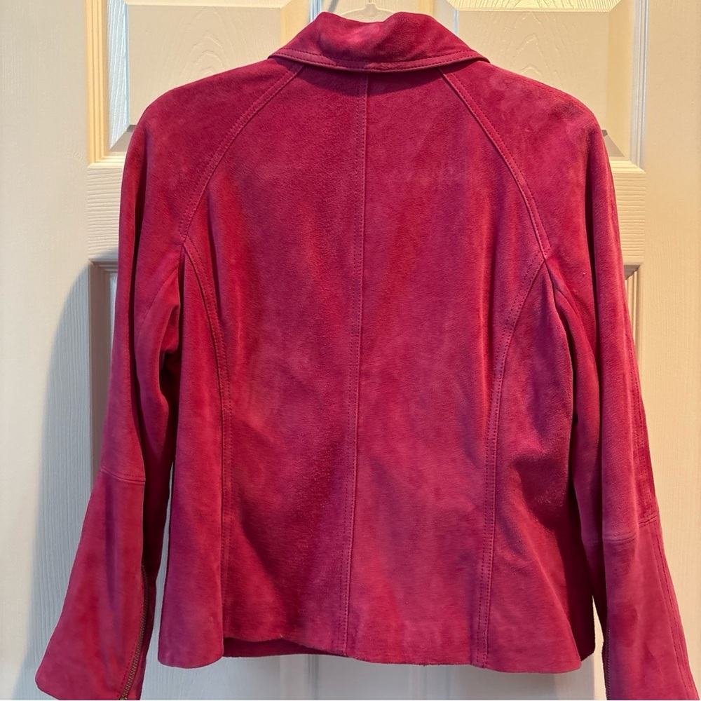 Michael Kors Women's Fuchsia Suede Jacket - Picture 2 of 9